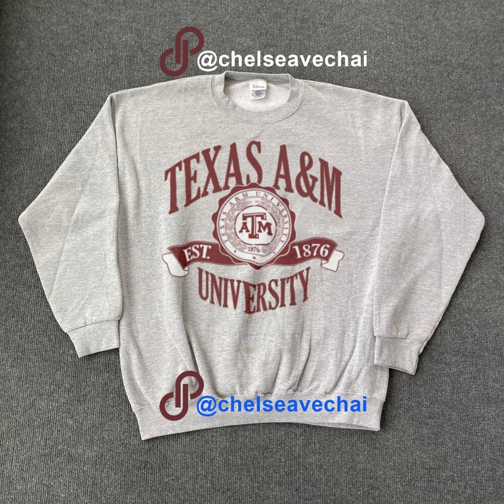 Vintage Texas A&M University Sweatshirt, Texas A&M Aggies Football Shirt Tee